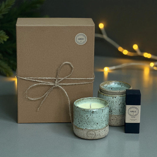 christmas gift with oil burner handmade aromatherapy candle and either wax melts or pure blend